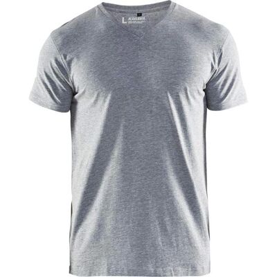 Blaklader 3360 V-Ausschnitt T-Shirt - Herren Grau meliert Blaklader 3360 V-Ausschnitt T-Shirt - Herren Grau meliert