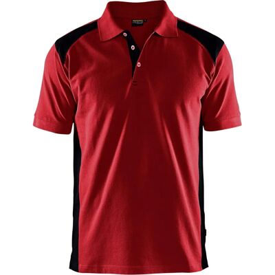 Blåkläder 3324 Polo Rouge/noir - Polo shirt - Publicité Blåkläder 3324 Polo Rouge/noir - Polo shirt - Publicité