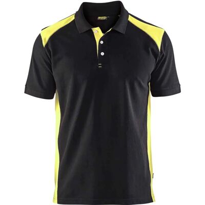 Blåkläder Polo Noir/Jaune - Piqué Polo - XS Blåkläder Polo Noir/Jaune - Piqué Polo - XS