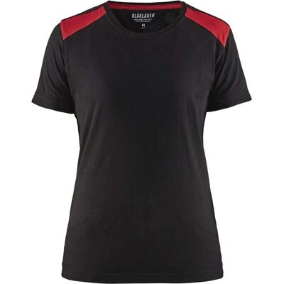 Blaklader 3479 T-shirt de travail pour femmes - Noir/Rouge - T-shirt professionnel Blaklader 3479 T-shirt de travail pour femmes - Noir/Rouge - T-shirt professionnel