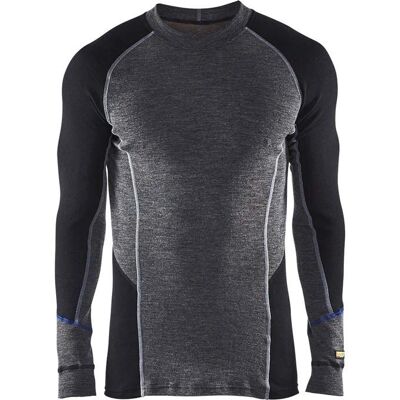 Blaklader 4897 Baselayer haut zip-nyack - Homme - Gris moyen/noir - Couche de base - Publicité Blaklader 4897 Baselayer haut zip-nyack - Homme - Gris moyen/noir - Couche de base - Publicité