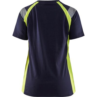 Blaklader 3402 Marineblau/Gelb Reflektierende Damen T-Shirt - T-Shirt Blaklader 3402 Marineblau/Gelb Reflektierende Damen T-Shirt - T-Shirt