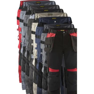 Blaklader 1555 Pantalones de trabajo artesano - Negro/amarillo Blaklader 1555 Pantalones de trabajo artesano - Negro/amarillo
