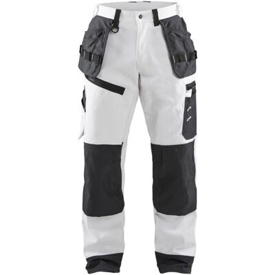 Blaklader Hvide/dark grey malerbukser 1510 - Arbejdstøj Blaklader Hvide/dark grey malerbukser 1510 - Arbejdstøj