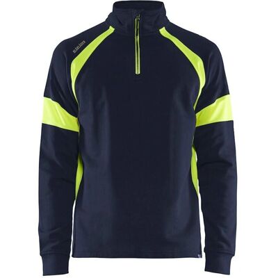 Blaklader 3550 Marineblå/gul Høj synligheds sweatshirt Blaklader 3550 Marineblå/gul Høj synligheds sweatshirt