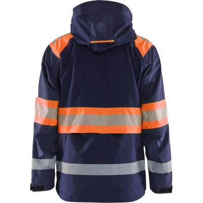 Blaklader 4420 Marineblå/orange hi-vis shell jakke - Shell jacket Blaklader 4420 Marineblå/orange hi-vis shell jakke - Shell jacket