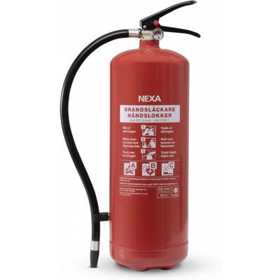 Nexa Brannslukker - 6kg Pulver - Rød - Husholdningssikkerhet Nexa Brannslukker - 6kg Pulver - Rød - Husholdningssikkerhet