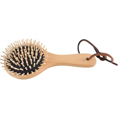 Brosse pour crinière et queue Borstiq Farm - Rond en bois - Publicité Brosse pour crinière et queue Borstiq Farm - Rond en bois - Publicité