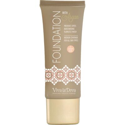 Viva La Diva Argan Oil Foundation - Foundation - Medium Coverage, Natural Finish Viva La Diva Argan Oil Foundation - Foundation - Medium Coverage, Natural Finish