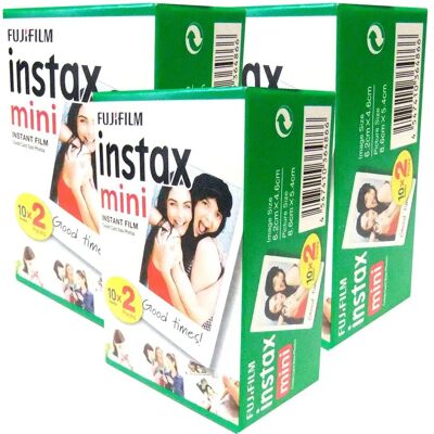 Pacote de filmes mini Fujifilm - 60 fotos para Instax Mini Pacote de filmes mini Fujifilm - 60 fotos para Instax Mini