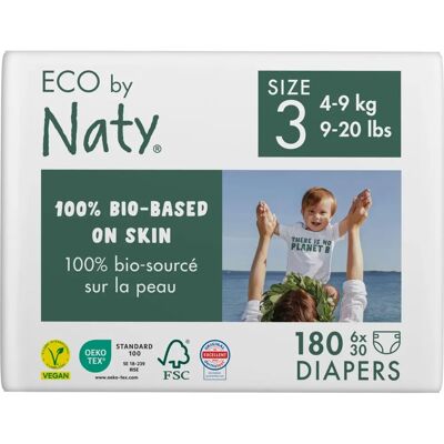 Pannolini Ecologici Naty Taglia 3 a base vegetale - Asciutto e comodo Pannolini Ecologici Naty Taglia 3 a base vegetale - Asciutto e comodo