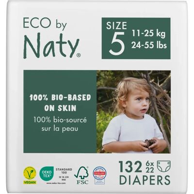 Pannolini Eco Naty Taglia 5 - Sensibili, Vegetali, Certificati Pannolini Eco Naty Taglia 5 - Sensibili, Vegetali, Certificati