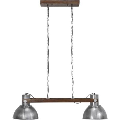 PR Home Ashby Dobbel Taklampe - 110cm - Lys Sølv Taklys PR Home Ashby Dobbel Taklampe - 110cm - Lys Sølv Taklys