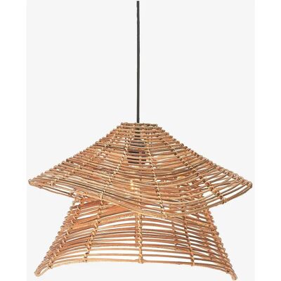 PR Home Olga 51cm Naturlig Håndvævet Rattan Loftlampe PR Home Olga 51cm Naturlig Håndvævet Rattan Loftlampe