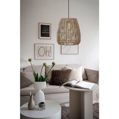 PR Home Saigon Pendellampe - Rattan, Grå, 38cm - Loftlampe PR Home Saigon Pendellampe - Rattan, Grå, 38cm - Loftlampe