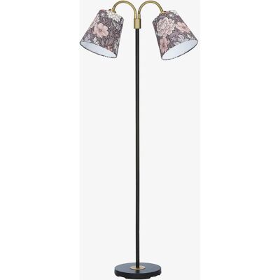 PR Home Amy Flex 2 Gulvlampe - Metal, Justerbare arme, E27, Sort/Braun PR Home Amy Flex 2 Gulvlampe - Metal, Justerbare arme, E27, Sort/Braun