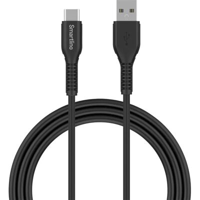 Smartline 3A/15W USB-C Kabel - 3m - Hvit - Lading & Synkronisering Smartline 3A/15W USB-C Kabel - 3m - Hvit - Lading & Synkronisering