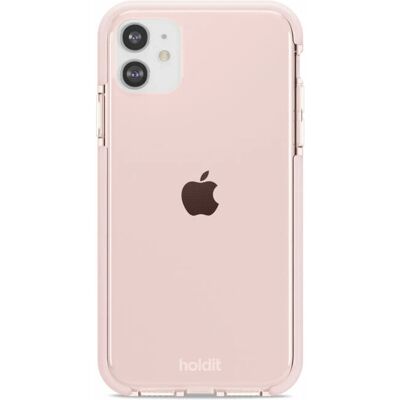HoldIt iPhone 12 / 12 Pro Läpinäkyvä vaaleanpunainen suojakotelo HoldIt iPhone 12 / 12 Pro Läpinäkyvä vaaleanpunainen suojakotelo
