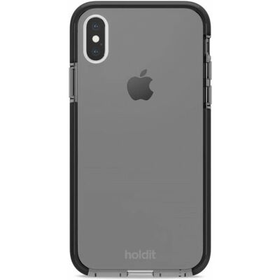 HoldIt iPhone X Läpinäkyvä Musta Kuori HoldIt iPhone X Läpinäkyvä Musta Kuori
