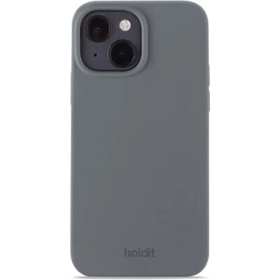 Holdit iPhone 14/13 Silikonfodral - Space Gray - Skydd & Stil Holdit iPhone 14/13 Silikonfodral - Space Gray - Skydd & Stil