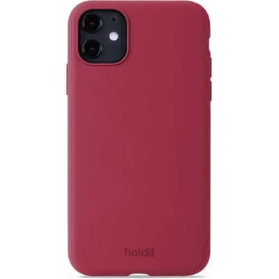 Holdit Punainen Samettinen Silikonikuori iPhone 11/XR - Suojakuori Holdit Punainen Samettinen Silikonikuori iPhone 11/XR - Suojakuori
