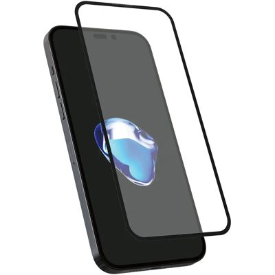 Holdit iPhone 15 Pro Tempered Glass Skærmbeskyttelse - Klar/Sort Kant Holdit iPhone 15 Pro Tempered Glass Skærmbeskyttelse - Klar/Sort Kant