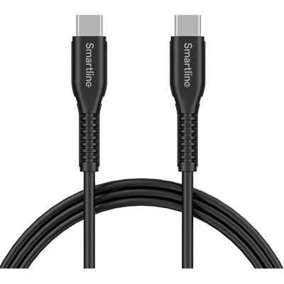 Smartline Sterk USB-C til USB-C Kabel - 2m - Svart Smartline Sterk USB-C til USB-C Kabel - 2m - Svart