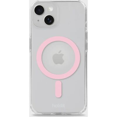 Holdit MagSafe Läpinäkyvä Pinkki iPhone 13/14/15 Holdit MagSafe Läpinäkyvä Pinkki iPhone 13/14/15