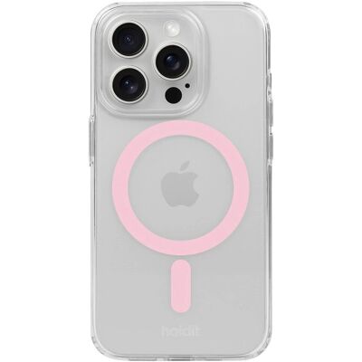 Holdit iPhone 15 Pro Max Pink/Transparente MagSafe Suojus - Puhelin Kuori Holdit iPhone 15 Pro Max Pink/Transparente MagSafe Suojus - Puhelin Kuori