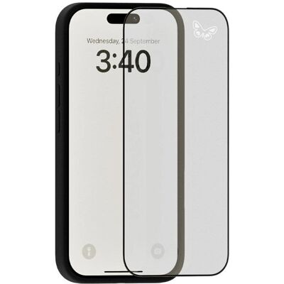 Holdit iPhone 12 hærdet glas skærmbeskyttelse - Sommerfugl - Sort Holdit iPhone 12 hærdet glas skærmbeskyttelse - Sommerfugl - Sort