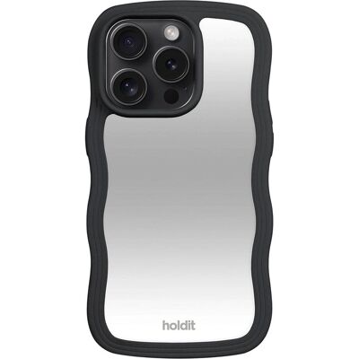 Holdit Svart Wavy-skydd för iPhone 15 Pro - Mobilskal & tillbehör Holdit Svart Wavy-skydd för iPhone 15 Pro - Mobilskal & tillbehör