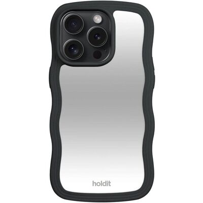 Holdit Wavy skal till iPhone 15 Pro Max - Svart / Spegel Holdit Wavy skal till iPhone 15 Pro Max - Svart / Spegel