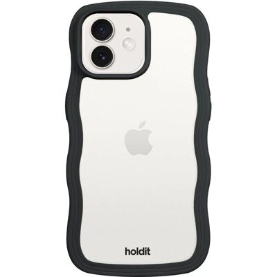 Holdit aaltoileva suojakuori iPhone 12 / 12 Pro - Musta / Läpinäkyvä Holdit aaltoileva suojakuori iPhone 12 / 12 Pro - Musta / Läpinäkyvä