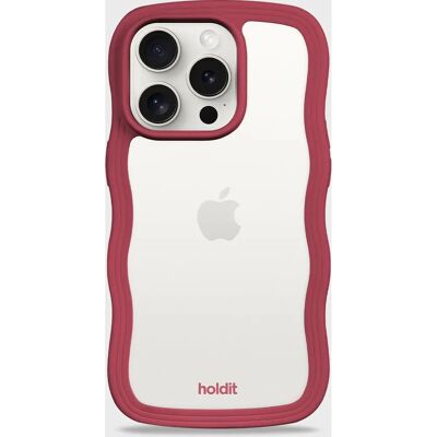 Holdit - iPhone 14 Pro - Red Velvet - Wavy - Puhelimen suojakuori Holdit - iPhone 14 Pro - Red Velvet - Wavy - Puhelimen suojakuori