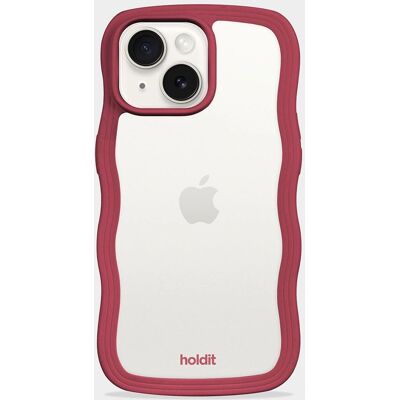 Holdit iPhone 16e Punainen sametti/Transparantti suojakotelo - Suojakotelo Holdit iPhone 16e Punainen sametti/Transparantti suojakotelo - Suojakotelo
