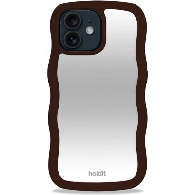 Holdit Litteä aaltoileva suoja iPhone 12 / 12 Pro - Suklaa / Peili Holdit Litteä aaltoileva suoja iPhone 12 / 12 Pro - Suklaa / Peili