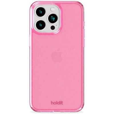 Holdit Pink Glitter iPhone 15 Pro Suojus - Puhelimen Kuori Holdit Pink Glitter iPhone 15 Pro Suojus - Puhelimen Kuori