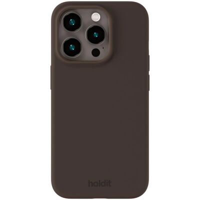 Holdit iPhone 15 Pro Pehmeän kosketuksen silikonikuori - Suklaa Holdit iPhone 15 Pro Pehmeän kosketuksen silikonikuori - Suklaa