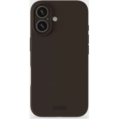 Holdit iPhone 16 Zachte Touch Siliconen Hoes - Chocolade Holdit iPhone 16 Zachte Touch Siliconen Hoes - Chocolade