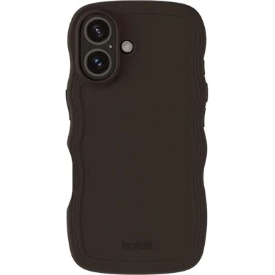 Holdit Wavy Chokolade Cover til iPhone 16 Holdit Wavy Chokolade Cover til iPhone 16