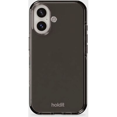 HoldIt Läpinäkyvä suojakotelo iPhone 16 Plus - Musta HoldIt Läpinäkyvä suojakotelo iPhone 16 Plus - Musta