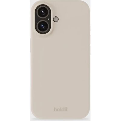 Holdit iPhone 16 Licht Beige Siliconen Hoesje - Telefoonhoesje Holdit iPhone 16 Licht Beige Siliconen Hoesje - Telefoonhoesje