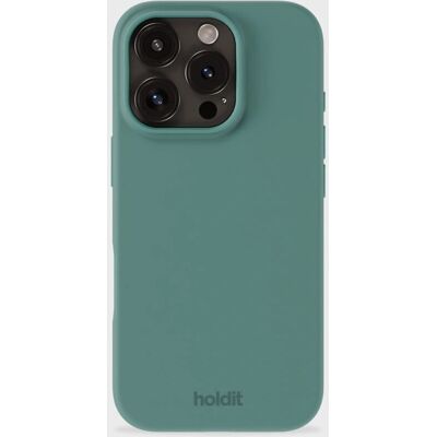 HoldIt Groene Siliconen iPhone 16 Pro Cover - Telefoonhoesje HoldIt Groene Siliconen iPhone 16 Pro Cover - Telefoonhoesje