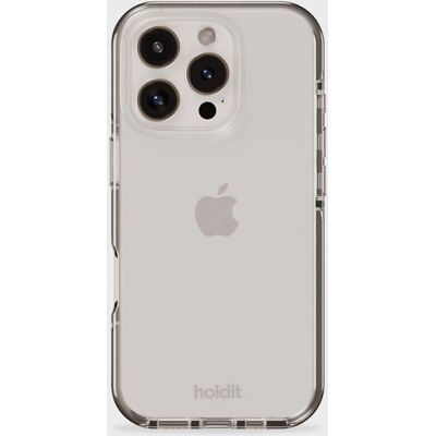 HoldIt iPhone 16 Pro Max Seethru suoja - Valkoinen HoldIt iPhone 16 Pro Max Seethru suoja - Valkoinen