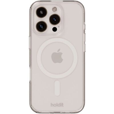 Holdit MagSafe -suojakotelo iPhone 16 Pro Max - Läpinäkyvä/Valkoinen Holdit MagSafe -suojakotelo iPhone 16 Pro Max - Läpinäkyvä/Valkoinen