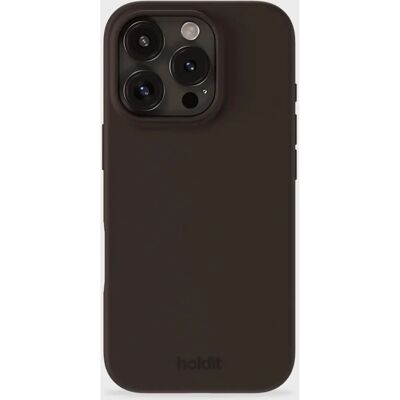 Holdit Zachte Touch Siliconen Cover voor iPhone 16 Pro - Chocolade Holdit Zachte Touch Siliconen Cover voor iPhone 16 Pro - Chocolade