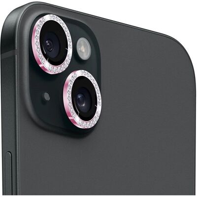 Holdit Glitter Camera Lens Beschermhoes voor iPhone 15 / 15 Plus Holdit Glitter Camera Lens Beschermhoes voor iPhone 15 / 15 Plus