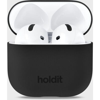 Etui silikonowe Holdit na AirPods 4 - Czarny Etui silikonowe Holdit na AirPods 4 - Czarny