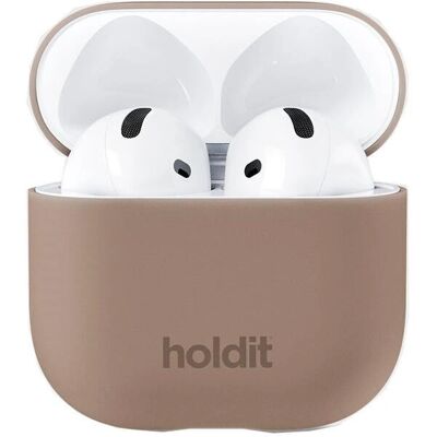 Holdit Nygård Pokrowiec silikonowy na AirPods 4 - Mokka Brąz Holdit Nygård Pokrowiec silikonowy na AirPods 4 - Mokka Brąz