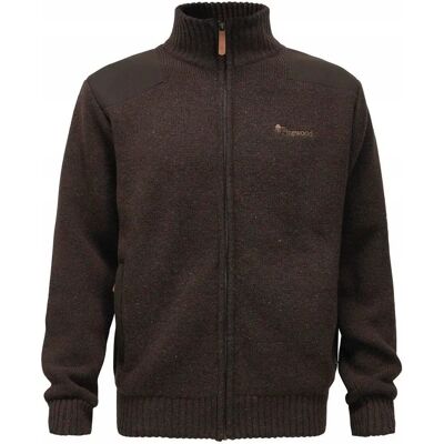 Pinewood Hurricane Full Zip - D.Brown Mel - Large - Sweater Pinewood Hurricane Full Zip - D.Brown Mel - Large - Sweater